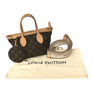 Louis Vuitton Neverfull handbag Monogram canvas Beige Tan strap